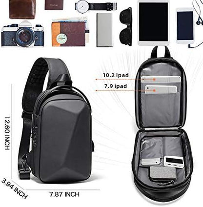 12 Men's Anti-Theft Crossbody Sling Bag