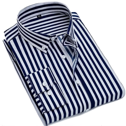 Men's Thin Striped Long-sleeve Shirt