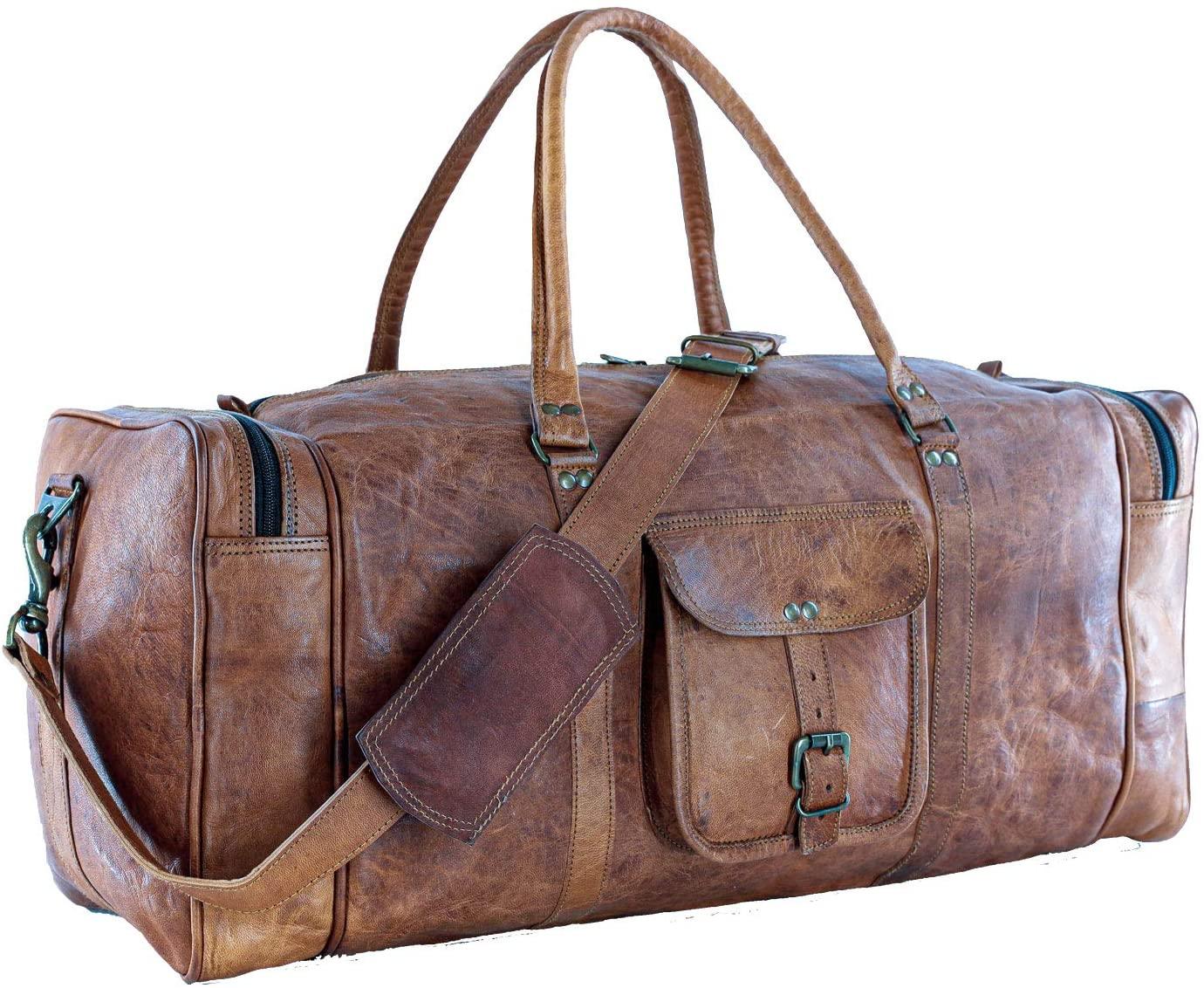 21 Full Grain Leather Duffel Bag