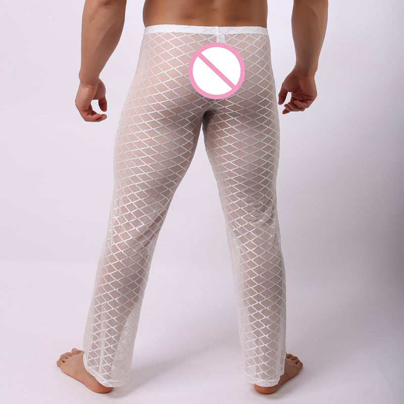 Men Sexy See Through Short Top Breathable Trousers