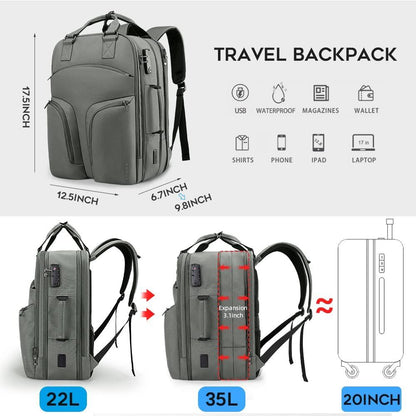 17 Expandable Travel Backpack