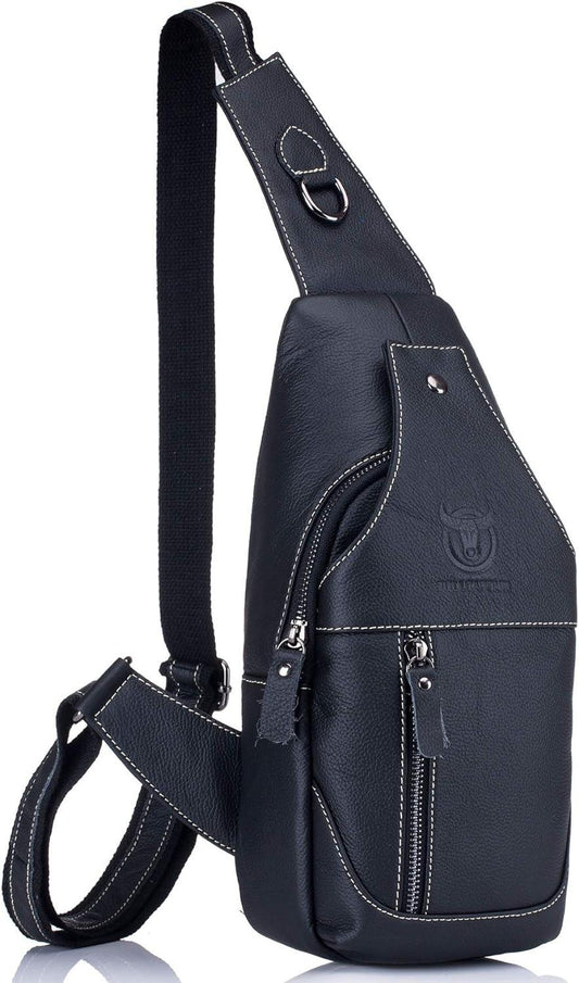 12 Men's Leather Crossbody Chest Bag