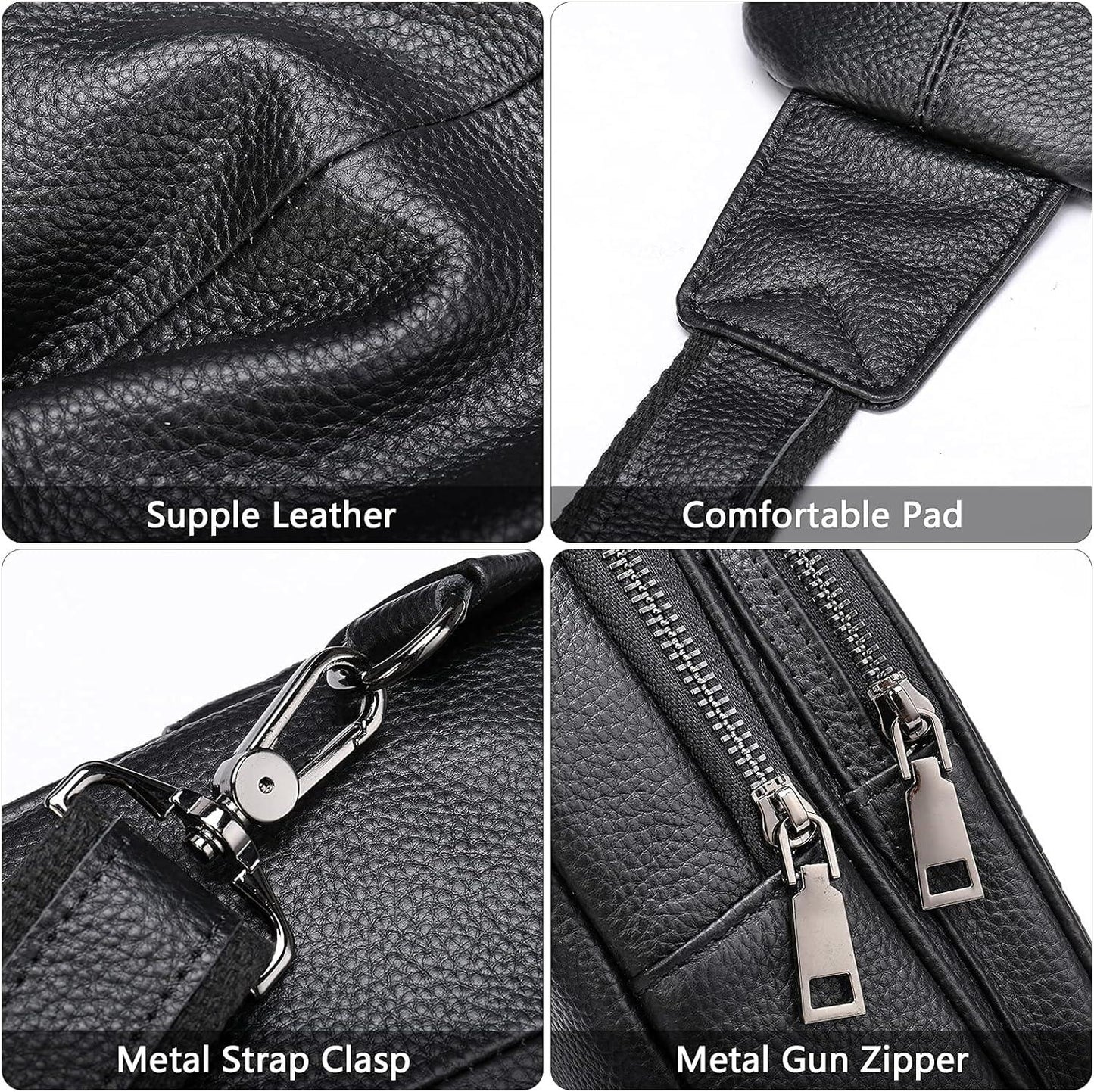 12 Men's Crocodile Leather Sling Bag