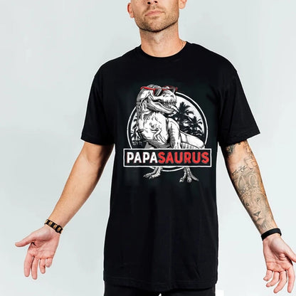 Papa Saurus Dinosaur T shirt