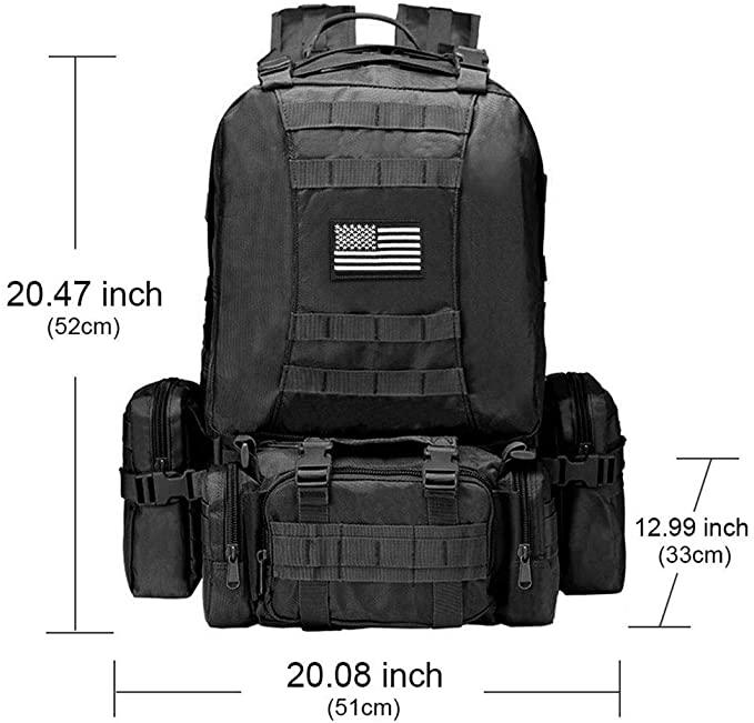 50L Men's MOLLE Carry-All Tactical Backpack