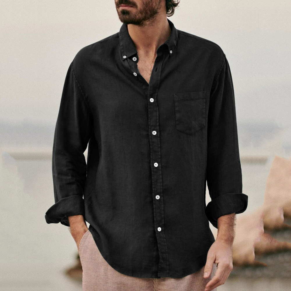 Men Shirts Loose Cotton Linen