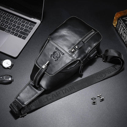 12 Men's Leather Crossbody Sling Bag