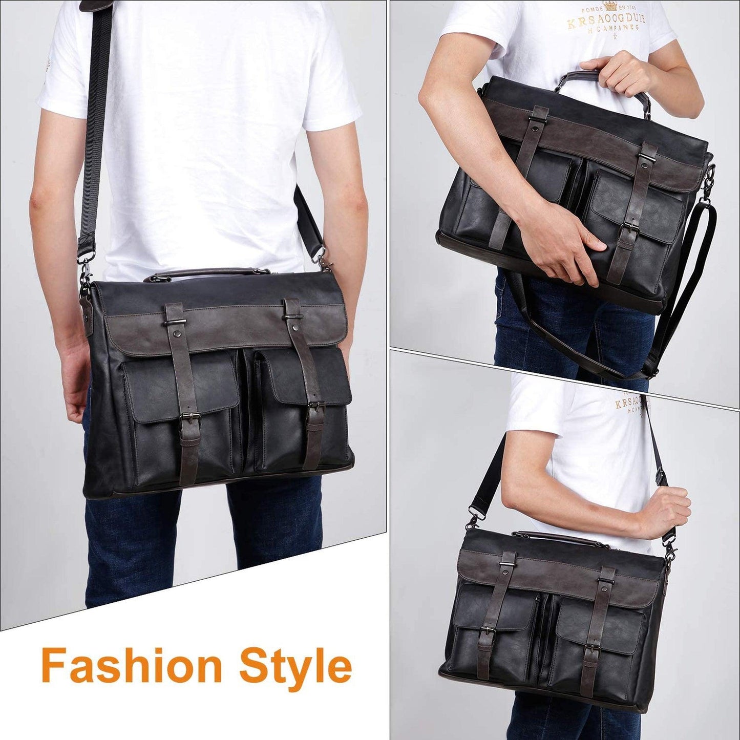 16 Men's Leather Messenger Bag