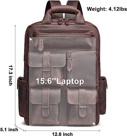 17 Men's Genuine Leather Backpack