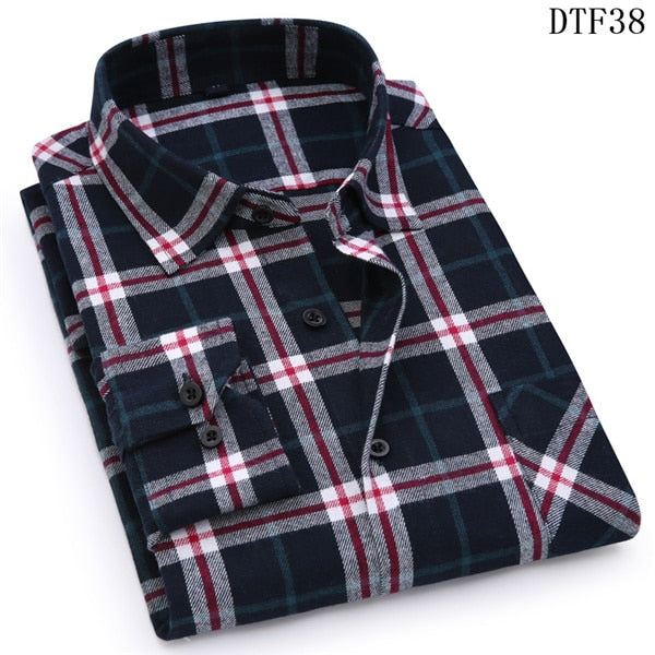 Cotton Plaid Man Shirt