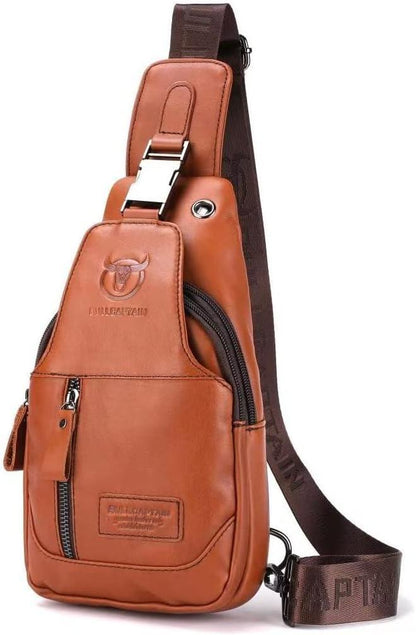 11 Men's Leather Casual Crossbody Sling Bag