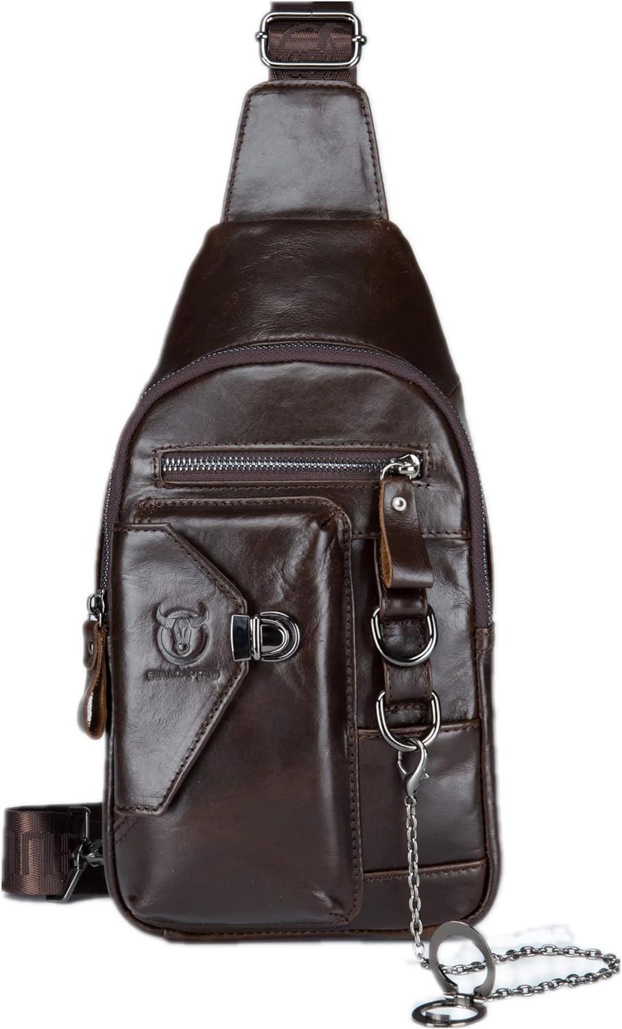 12 Mens Crossbody Leather Sling Bag