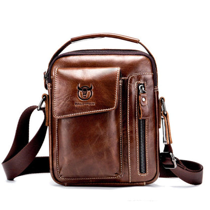 8 Men's Compact Genuine Leather Crossbody Sling Bag