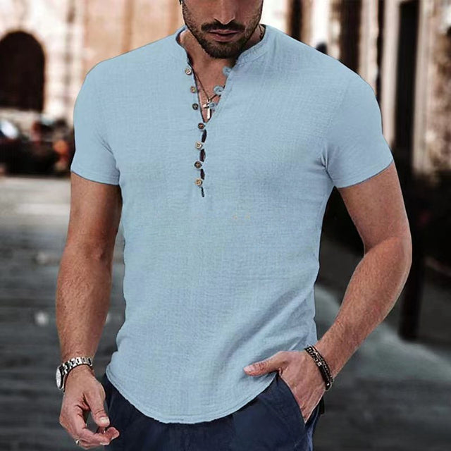 Cotton Linen Shirt Men Casual Clothes