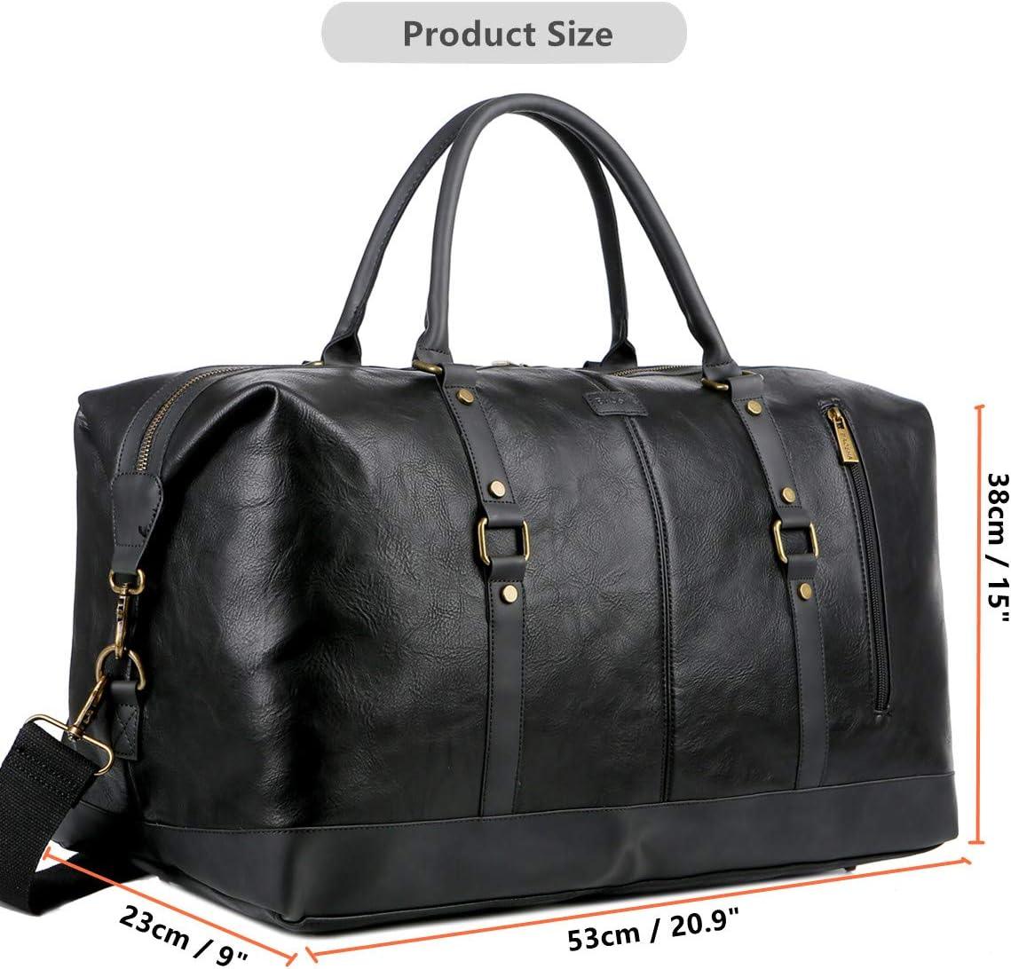 20 Leather Overnight Travel Duffel Bag