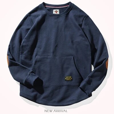 Retro Heavyweight Velvet Kangaroo Pocket Sweatshirts