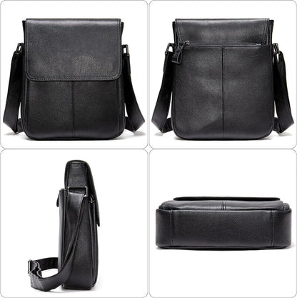 10 Men's Compact Genuine Leather Crossbody Bag