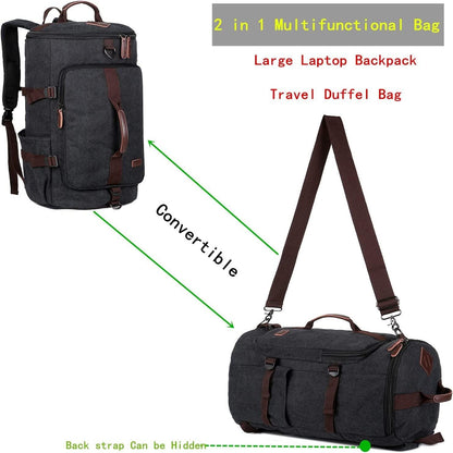 20 Convertible Canvas Travel Backpack