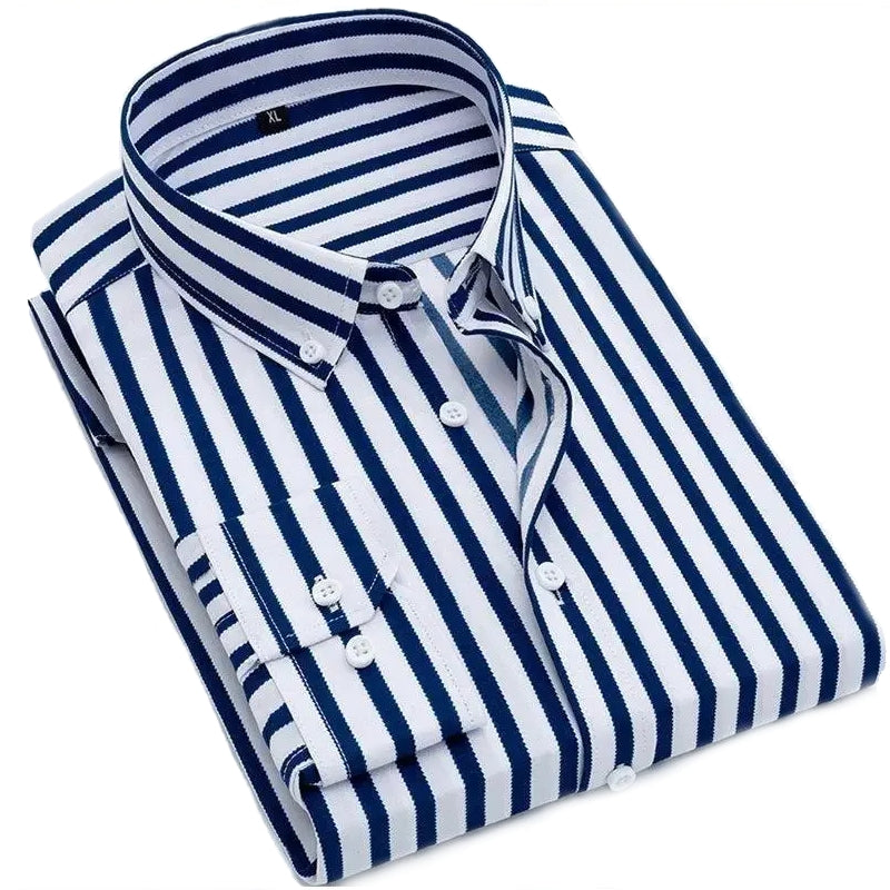 Men's Thin Striped Long-sleeve Shirt