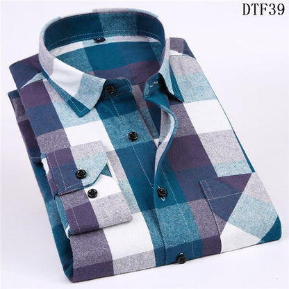 Cotton Plaid Man Shirt