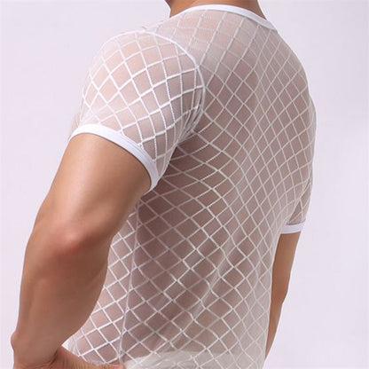 Men Sexy See Through Short Top Breathable Trousers