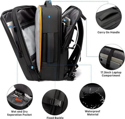 18 Men's Expandable Carry-On Travel Backpack