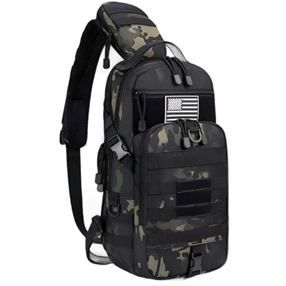 13 Men's MOLLE Tactical Crossbody Sling Backpack