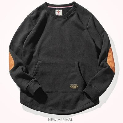 Retro Heavyweight Velvet Kangaroo Pocket Sweatshirts