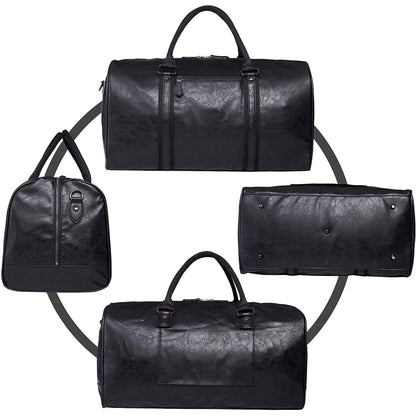 21 Men's Classic Leather Duffle Bag