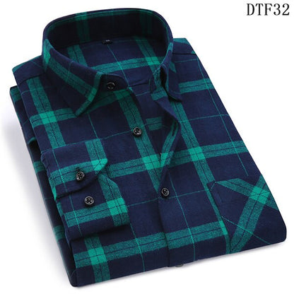 Cotton Plaid Man Shirt