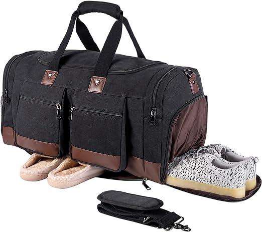 21 Men's Leather Large Carry-On Travel Duffel Bag