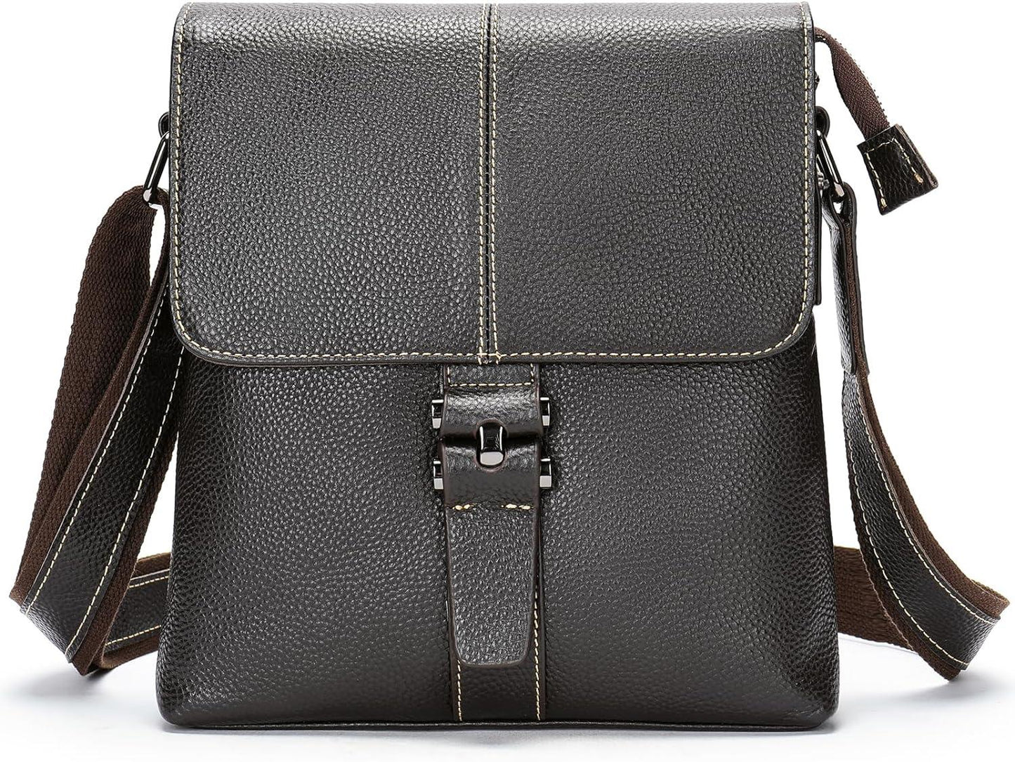 10 Men's Leather Compact Messenger Sling Bag