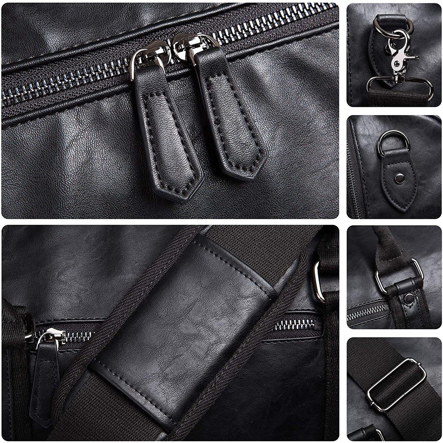 21 Men's Classic Leather Duffle Bag