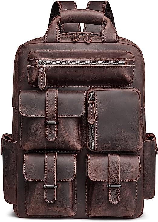 17 Men's Genuine Leather Backpack