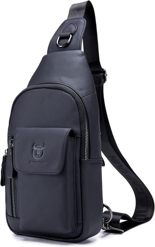 12 Men's Casual Leather Crossbody Sling Bag