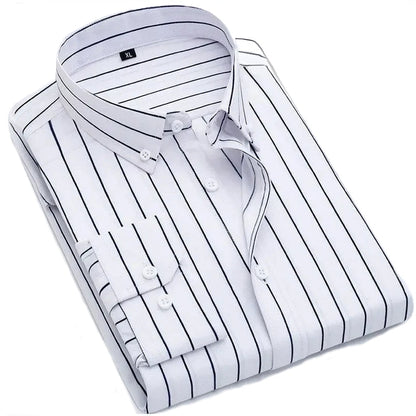 Men's Thin Striped Long-sleeve Shirt