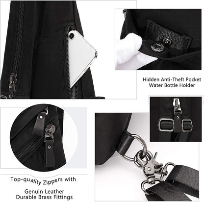 16 Hidden Anti-Theft Pocket Crossbody Sling Bag