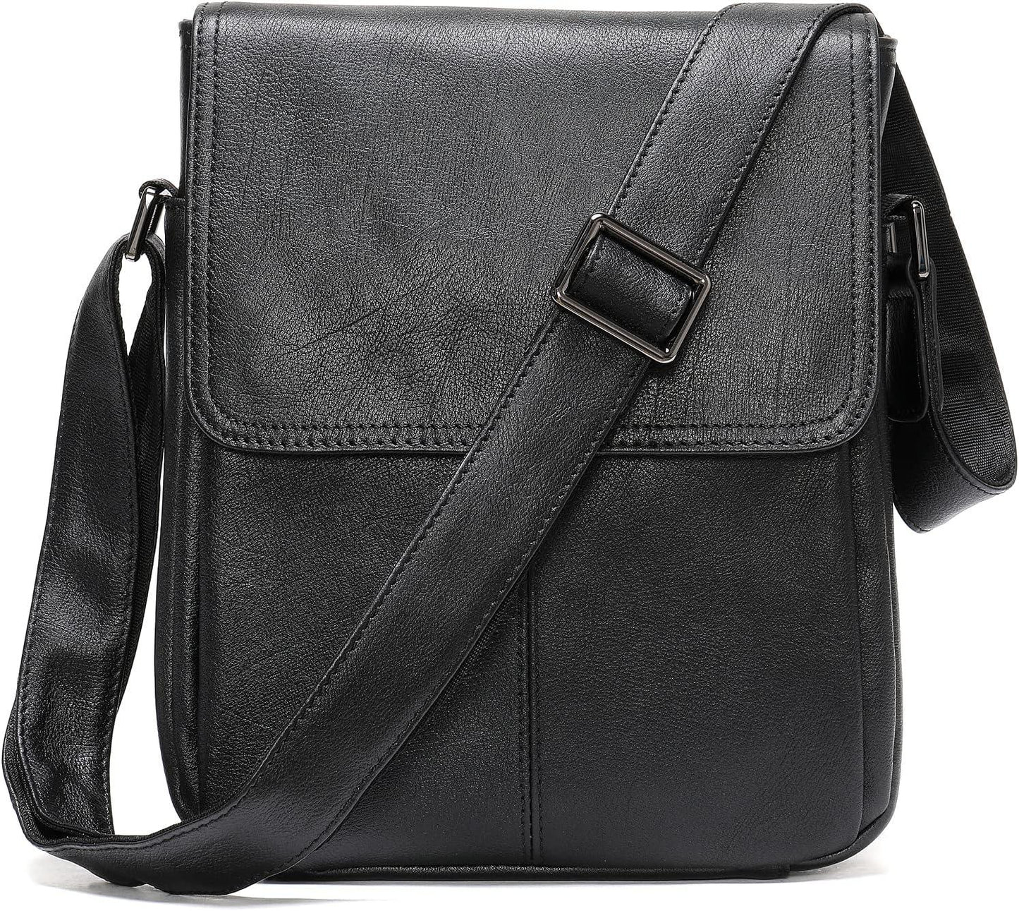 10 Men's Compact Genuine Leather Crossbody Bag