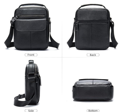 9 Men's Leather Compact Crossbody Sling Bag