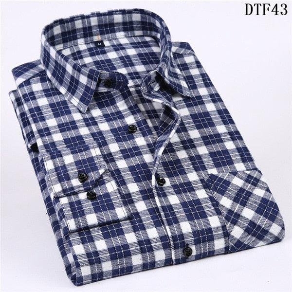 Cotton Plaid Man Shirt