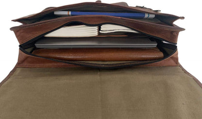 18 Men's Classic Leather Messenger Bag