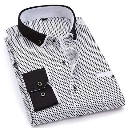 Long Sleeved Slim Fit Male Shirt