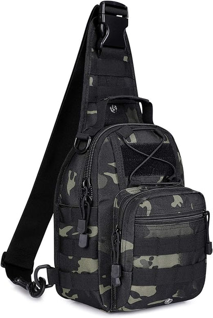 9 Men's MOLLE 4-Way Carrying Tactical Crossbody Sling Bag