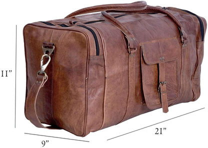 21 Full Grain Leather Duffel Bag