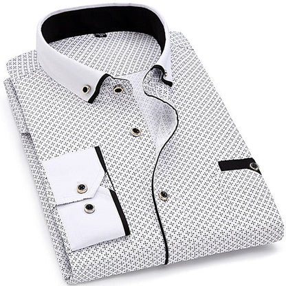 Long Sleeved Slim Fit Male Shirt