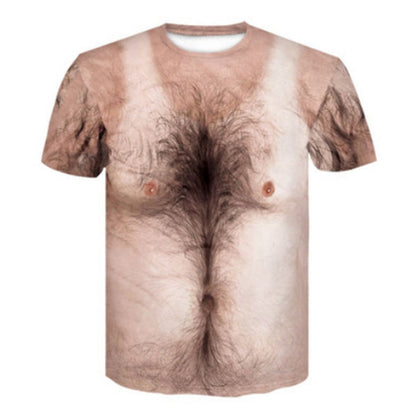 Funny Muscular Print T-shirt For Men Quick Dry Clothing