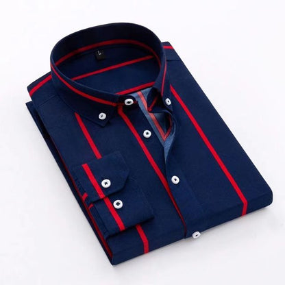 Men's Thin Striped Long-sleeve Shirt