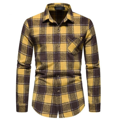 Trend Thick Warm Wool Flannel Casual Long Sleeve Shirt