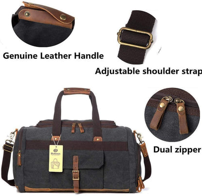 21 Canvas Duffle Bag with Shoe Compartment