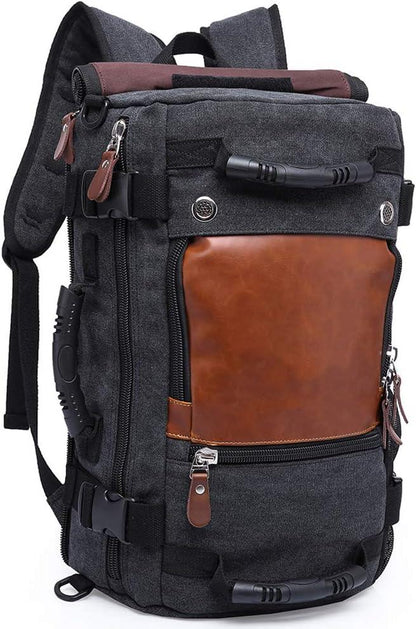 19 Men's Convertible Canvas Travel Backpack